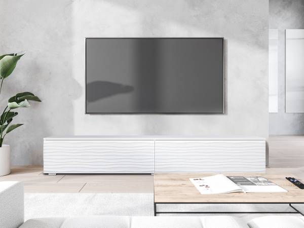 TV-Lowboard D180 MDF Weiß