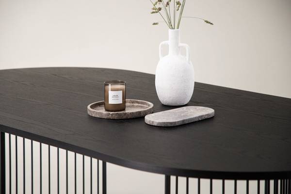 Eettafel Hamneskar zwart - plaatmateriaal op houtbasis - metaal - 220 x 75 x 110 cm