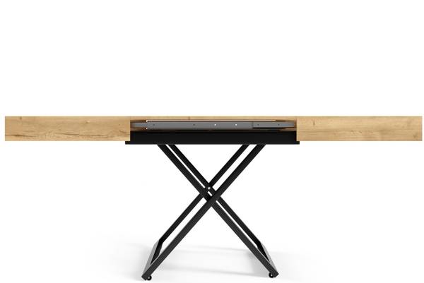 Couchtisch höhenverstellbar Elano Braun - Eiche - 80 x 80 x 200 cm