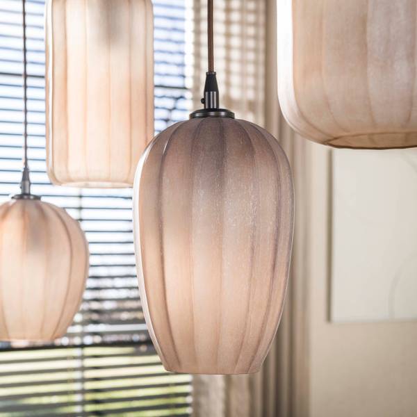 Hängeleuchte ALTURA Braun - Glas - 125 x 150 x 20 cm