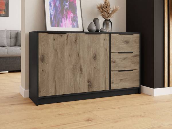 Kombikommode Lati 2D3S Braun - Holzwerkstoff - 41 x 81 x 138 cm