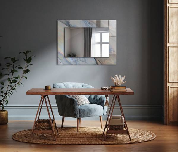 Wandspiegel Abstrakte bunte Muster Höhe: 80 cm