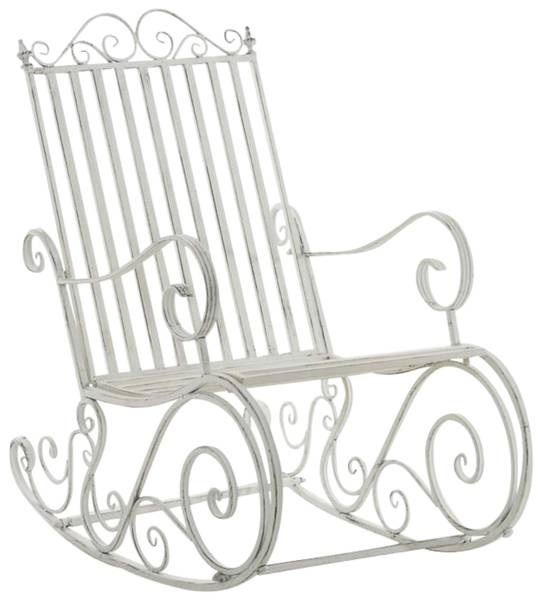 Schommelstoelen Smilla set van 2 wit - metaal - 56 x 94 x 90 cm