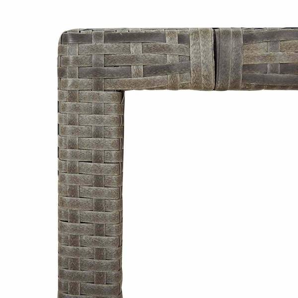 Garten-Essgruppe 3037758-1 5-teilig Grau - Polyrattan - 90 x 75 x 90 cm
