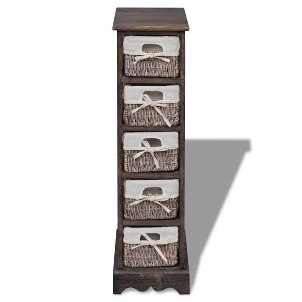 Étagère de rangement 290716-3 Marron - Paulownia - 28 x 90 x 25 cm