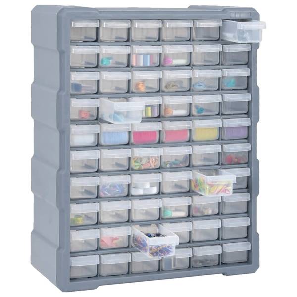 Organisateur multi tiroirs 38x16x47,5 cm Gris