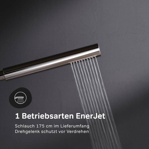 Duschsystem mit Thermostat Spike Silber - Messing - 29 x 146 x 59 cm