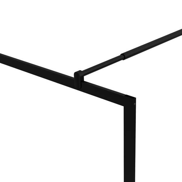 Duschwand 3006480 Schwarz - Breite: 100 cm