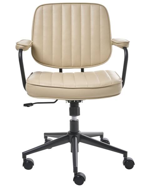Bürostuhl BERNE Beige - Schwarz - Silber