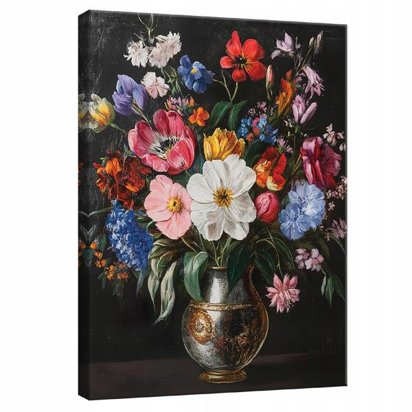 Wandbild Blumen Schlafzimmer Modern 80 x 120 x 3 cm