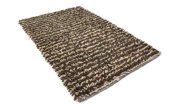 Handgewebt Hochflor Rot - Wolle - 124 x 4 x 200 cm