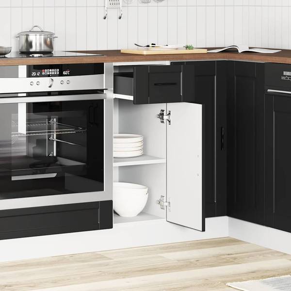 Unterschrank 3042960_deb5 Schwarz - 30 x 82 x 46 cm