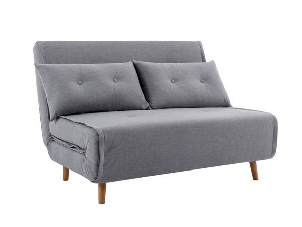 Schlafsofa URIBIA Grau - Textil - 91 x 81 x 121 cm