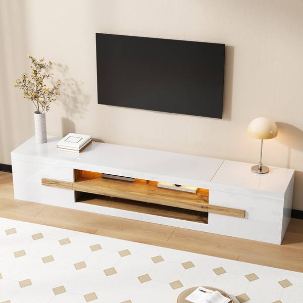 TV-Lowboard Eirene Ⅰ Weiß - Holzwerkstoff - 200 x 38 x 40 cm