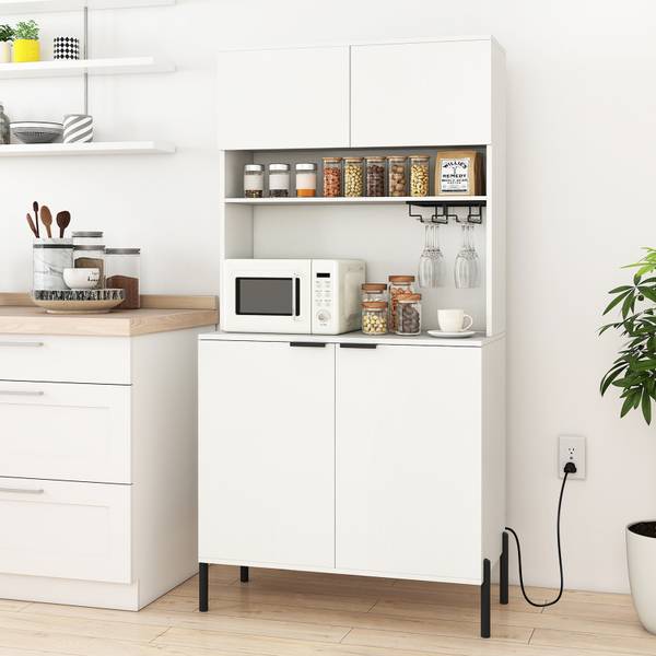 Küchenschrank VL32587PQ Weiß - Holzwerkstoff - 40 x 164 x 80 cm