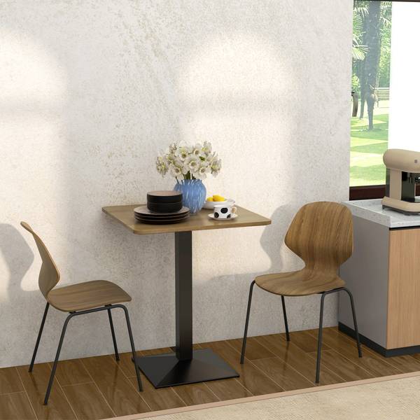 Eettafel 83A-078V80DR bruin - plaatmateriaal op houtbasis - 70 x 75 x 70 cm