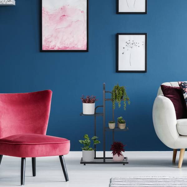 Plantenrek staal 4 etages zwart - staal - 44 x 73 x 23 cm