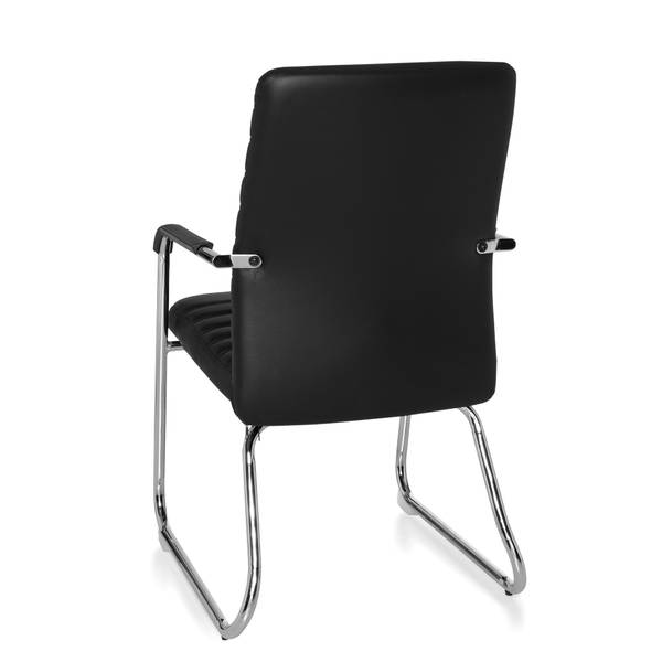 Esszimmerstuhl STEEL V Schwarz - Flachgewebe - Kunstleder - 46 x 96 x 55 cm