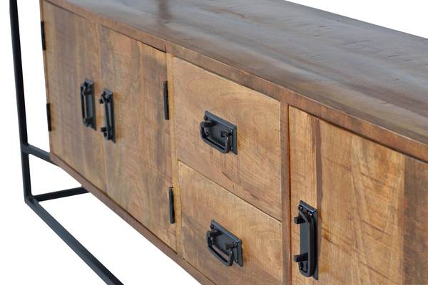 Anrichte 1258 1258 Braun - Massivholz - 40 x 80 x 180 cm