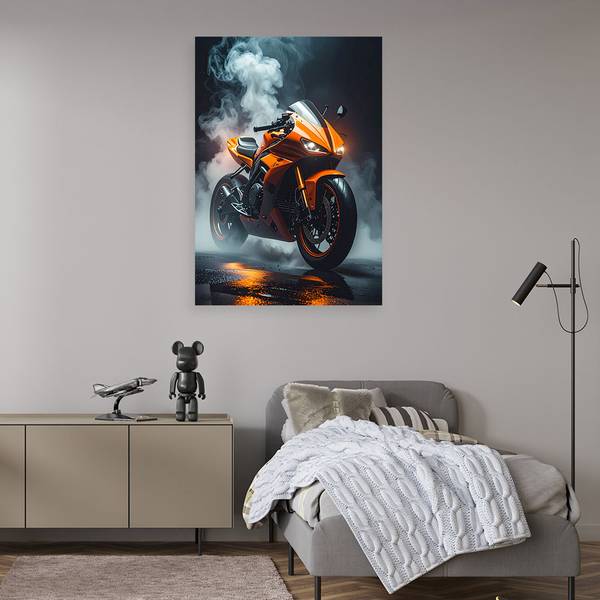 Wandbild Motorrad 60 x 90 cm