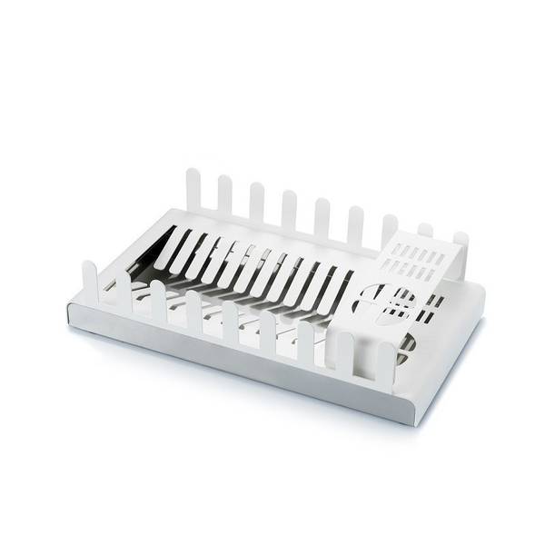 Abtropfgestell für geschirr DROP Weiß Weiß - Stahl - 42 x 10 x 24 cm