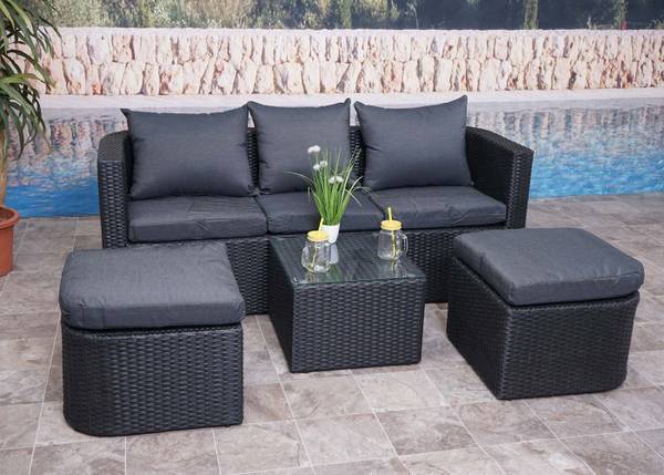 Lounge-Set J37 (4-Teilig) Anthrazit