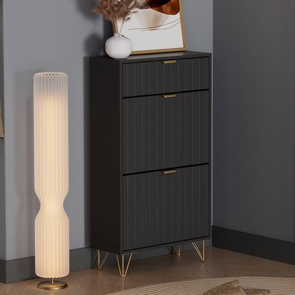 Vicco Schoenenkast Aron, wit, 60 x 115 cm, combineerbaar voor het opbergen en organiseren van schoenen