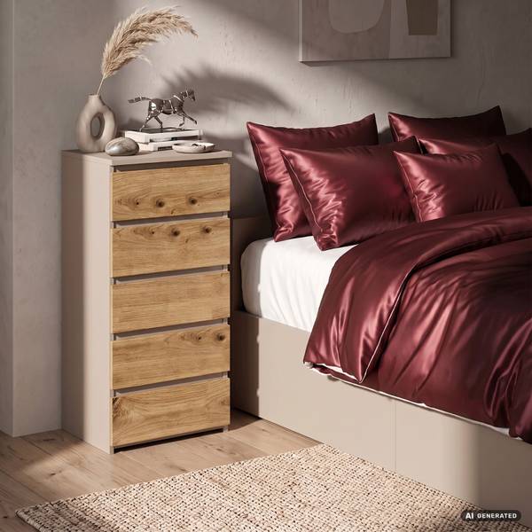 Kommode CL5 2505 Beige - Kaschmir - Eiche Dekor