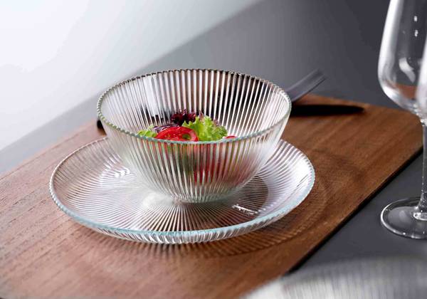 Frühstücksteller Unico 6er Set Glas - 21 x 2 x 21 cm