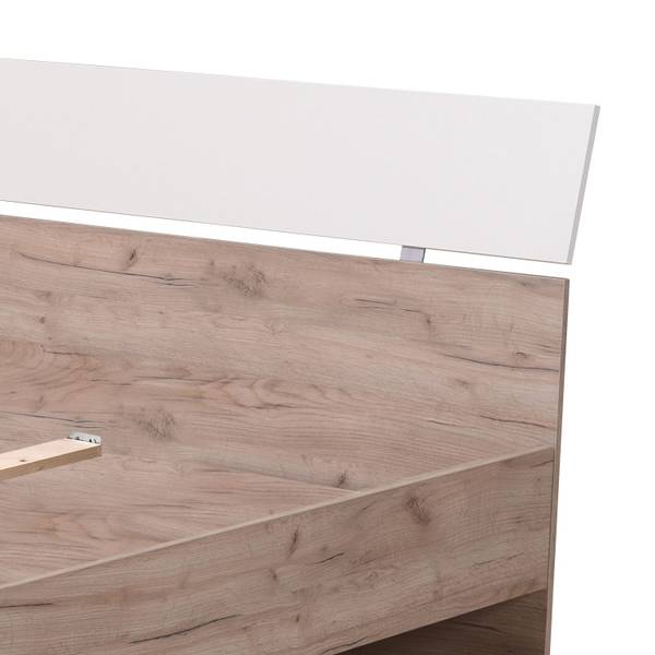 Doppelbett 2159 Braun - Holzwerkstoff - 165 x 92 x 210 cm