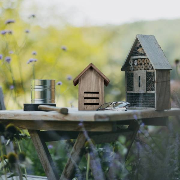 Marienkäferhaus aus Tannenholz braun Braun - Holzwerkstoff - 17 x 22 x 10 cm