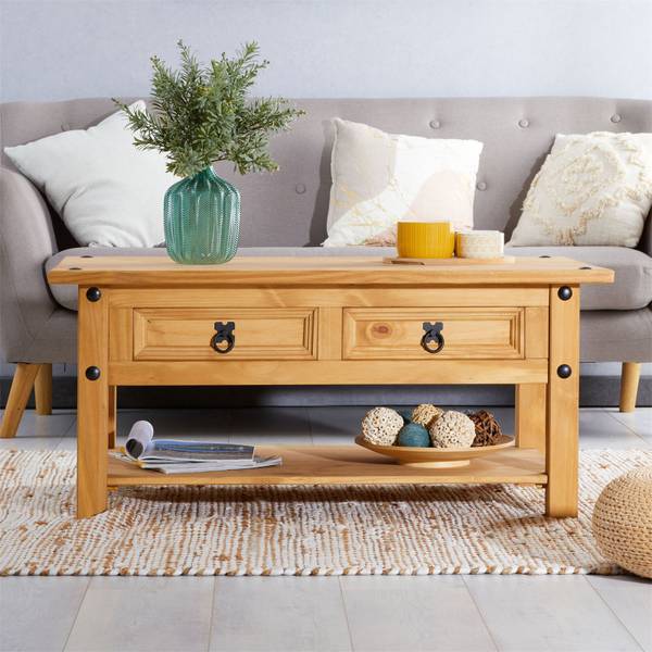 Table basse SALSA Marron - Pin - 100 x 46 x 60 cm