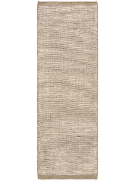 Tapis de laine Rocco Taupe - 80 x 250 cm