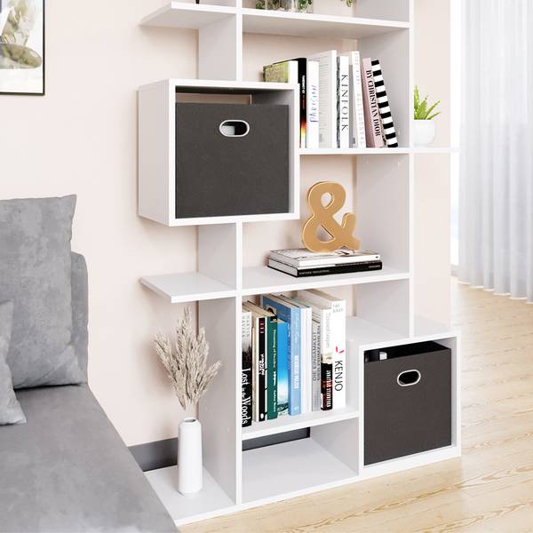 Raumteiler Cube 35080 Weiß - Holzwerkstoff - 92 x 188 x 29 cm