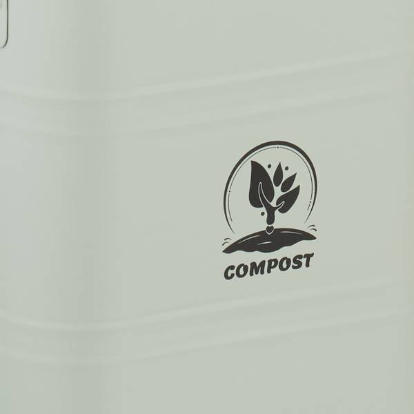 Komposteimer Küche 3,5 Liter Grün - Hellbraun - Silber