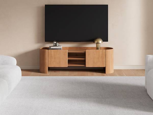 TV-Board ISLARA Beige - Holz teilmassiv - 165 x 50 x 40 cm