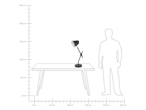 Tischlampen HORTON Schwarz - Metall - 15 x 56 x 16 cm
