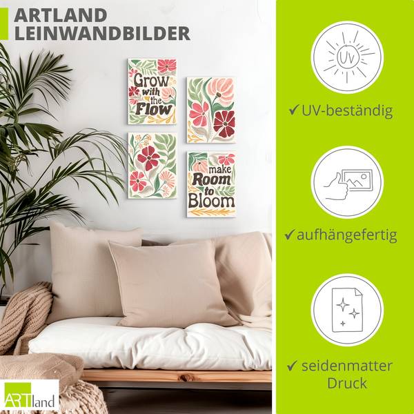Leinwandbilder Modern Petals Set 4tlg. 30 x 40 cm