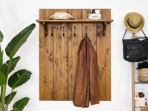 Porte-manteau Rustyk Marron - Pin - 100 x 128 x 20 cm