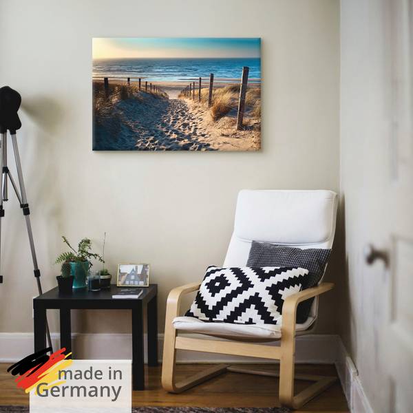 Leinwandbild Weg zum Strand 90 x 60 cm