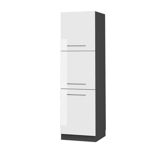 Armoire haute Fame-Line 38572 Anthracite - Blanc brillant