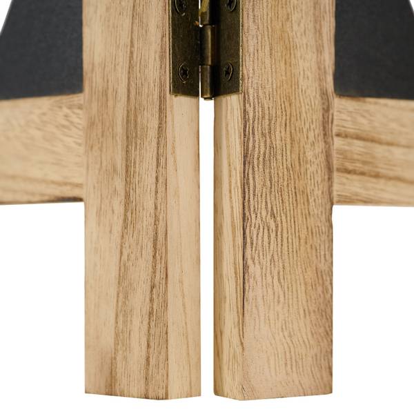 Paravent 3-teilig 2015 Schwarz - Braun - Holz teilmassiv - 120 x 170 x 2 cm