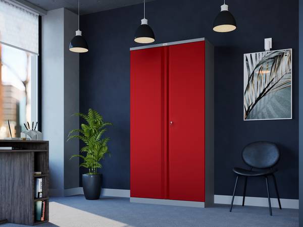 Stahlschrank SCL1891G Rot - Stahl - 92 x 183 x 37 cm