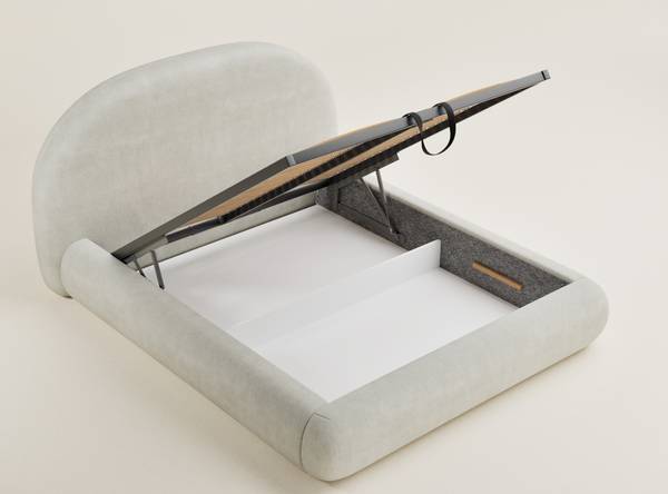 Lit Maumere Crème - Largeur de la surface de couchage : 160 cm