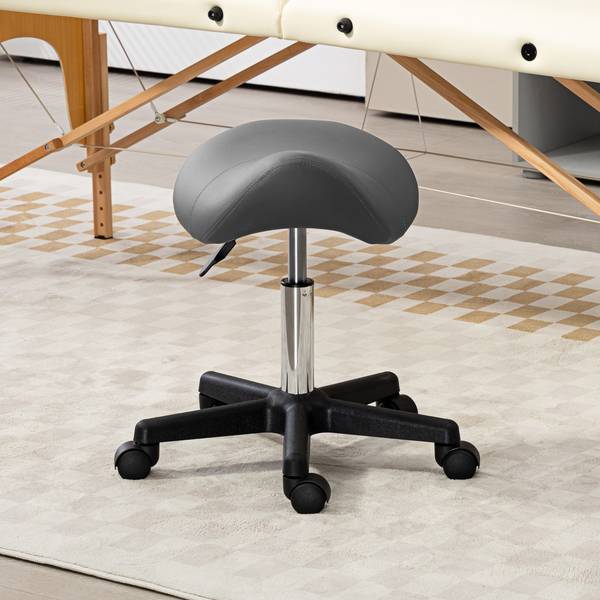 Rollhocker 021V70GY Grau - Metall - 48 x 59 x 47 cm
