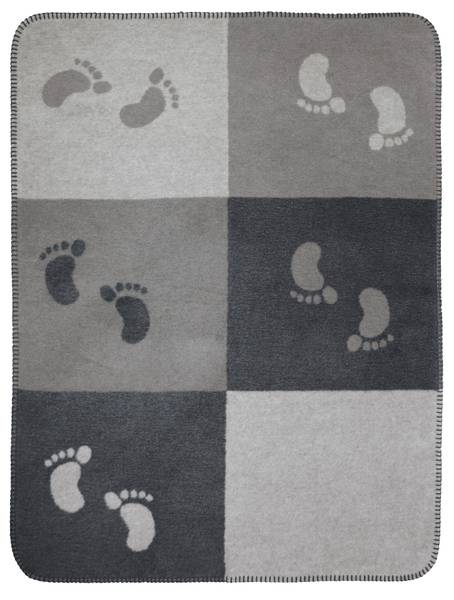 Babydecke 208058 Grau - Textil - 75 x 1 x 100 cm