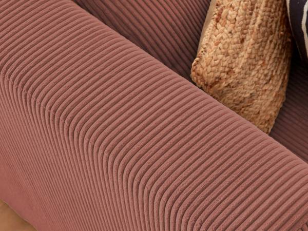 Ecksofa VICTOIRE Pink - Samt - 352 x 81 x 168 cm