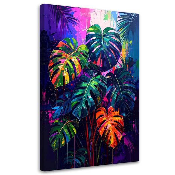Canvas schilderij Bladeren 40 x 60 cm