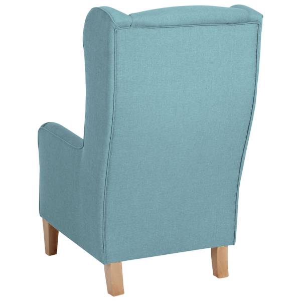 Ohrensessel Sarron Leinenoptik Blaugrau