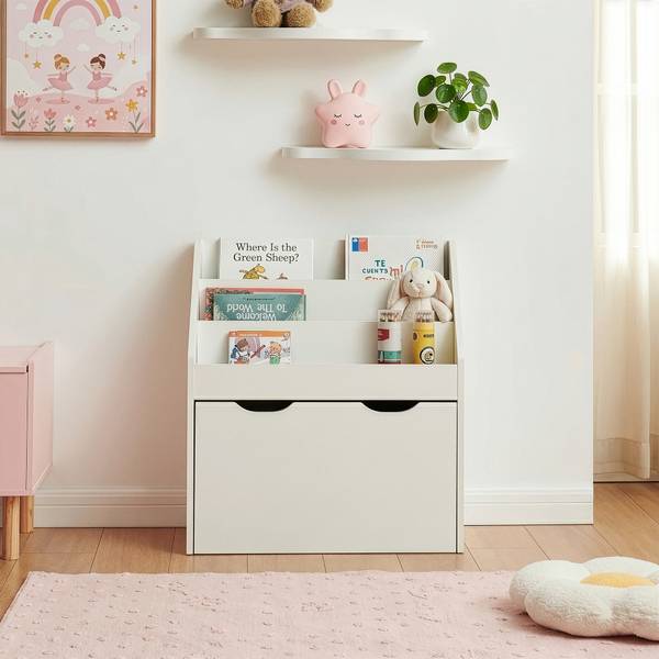 Bibliothèque pour enfant Sirlstalo Blanc - Bois manufacturé - 63 x 70 x 30 cm